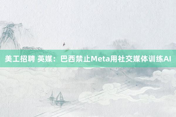 美工招聘 英媒：巴西禁止Meta用社交媒体训练AI