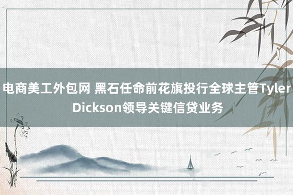 电商美工外包网 黑石任命前花旗投行全球主管Tyler Dickson领导关键信贷业务